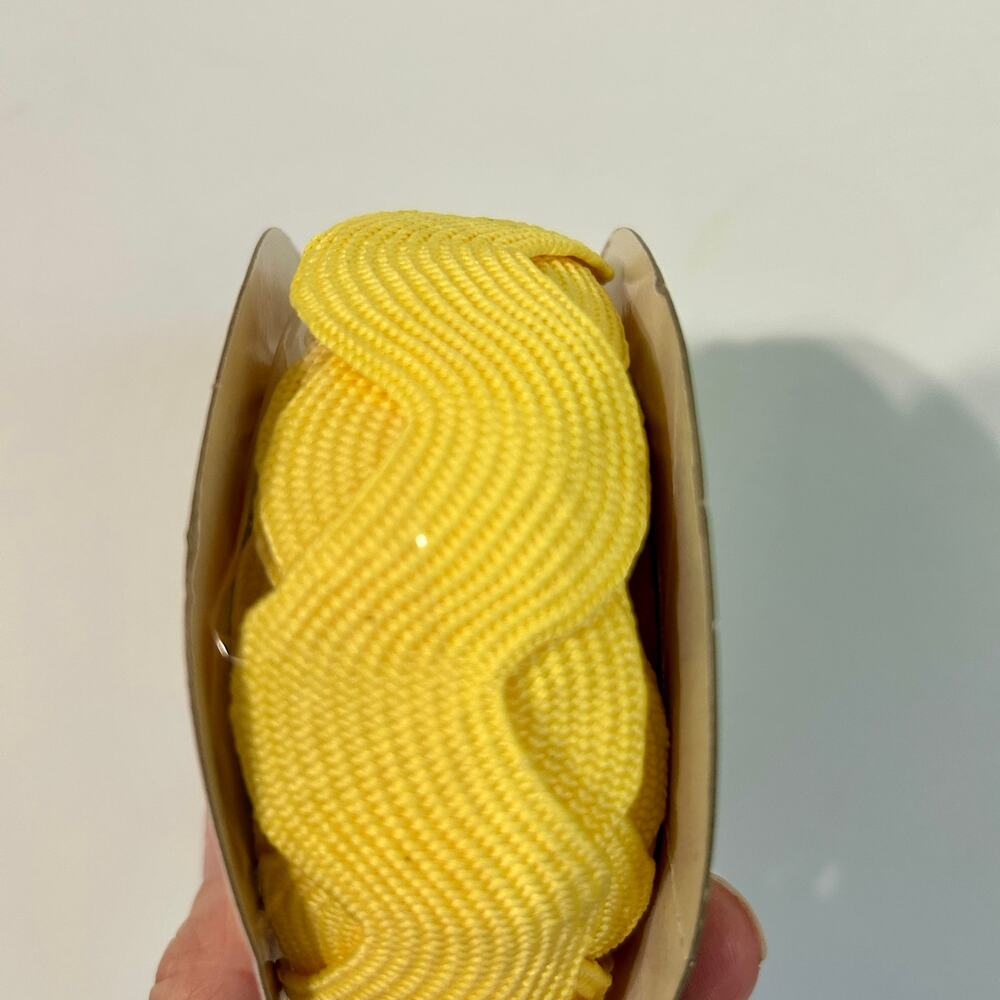 Lot of 3 NEW Place & Time Yellow Ric Rac Ribbon 1.5" Spring Summer Craft - Picture 3 of 5